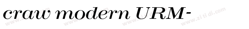 craw modern URM字体转换